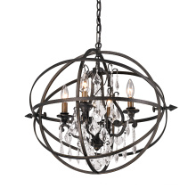 Delicate modern style small size Simple round indoor lighting crystal chandelier